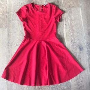 Red Parker t shirt dress.